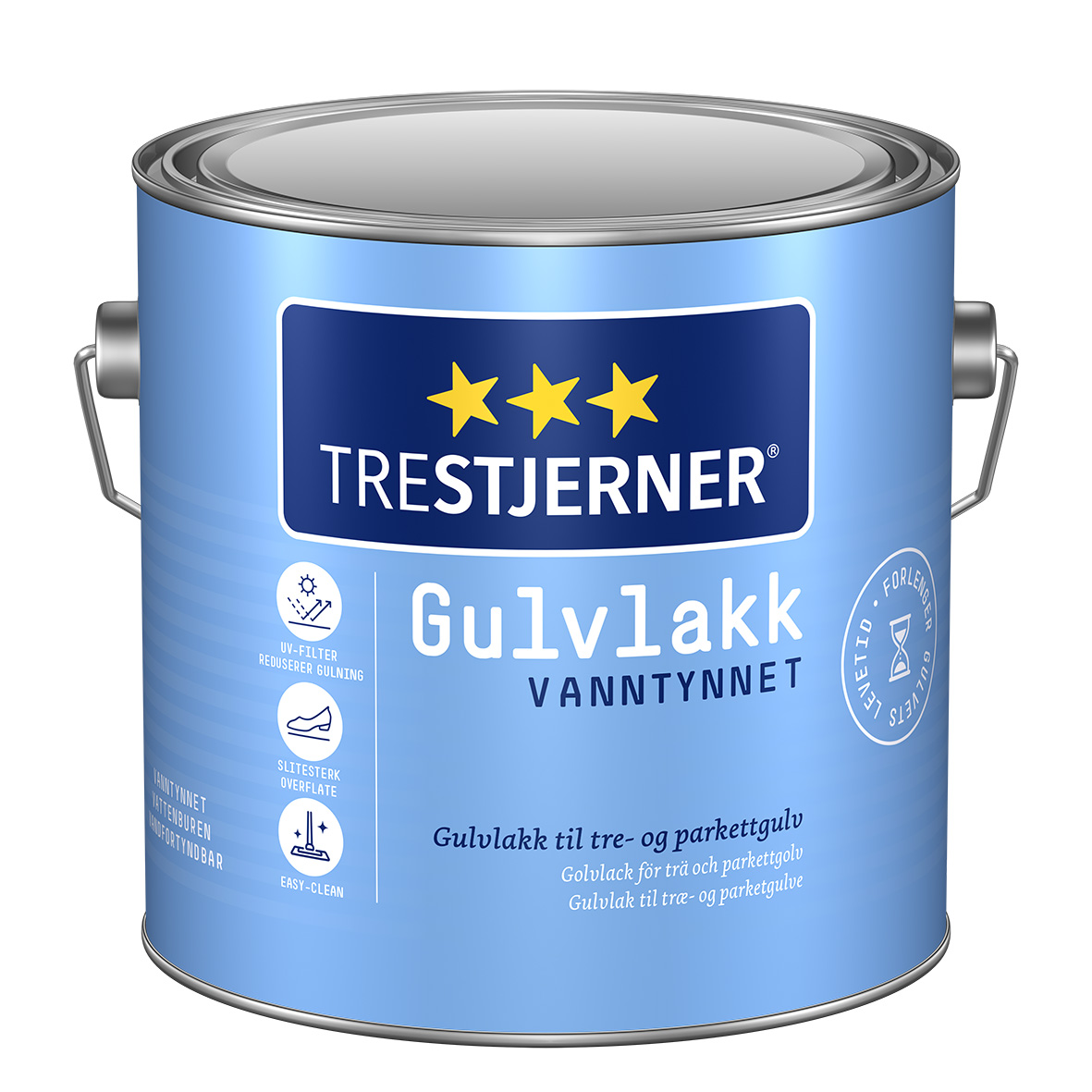 TreStjerner Gulvlakk Vanntynnet